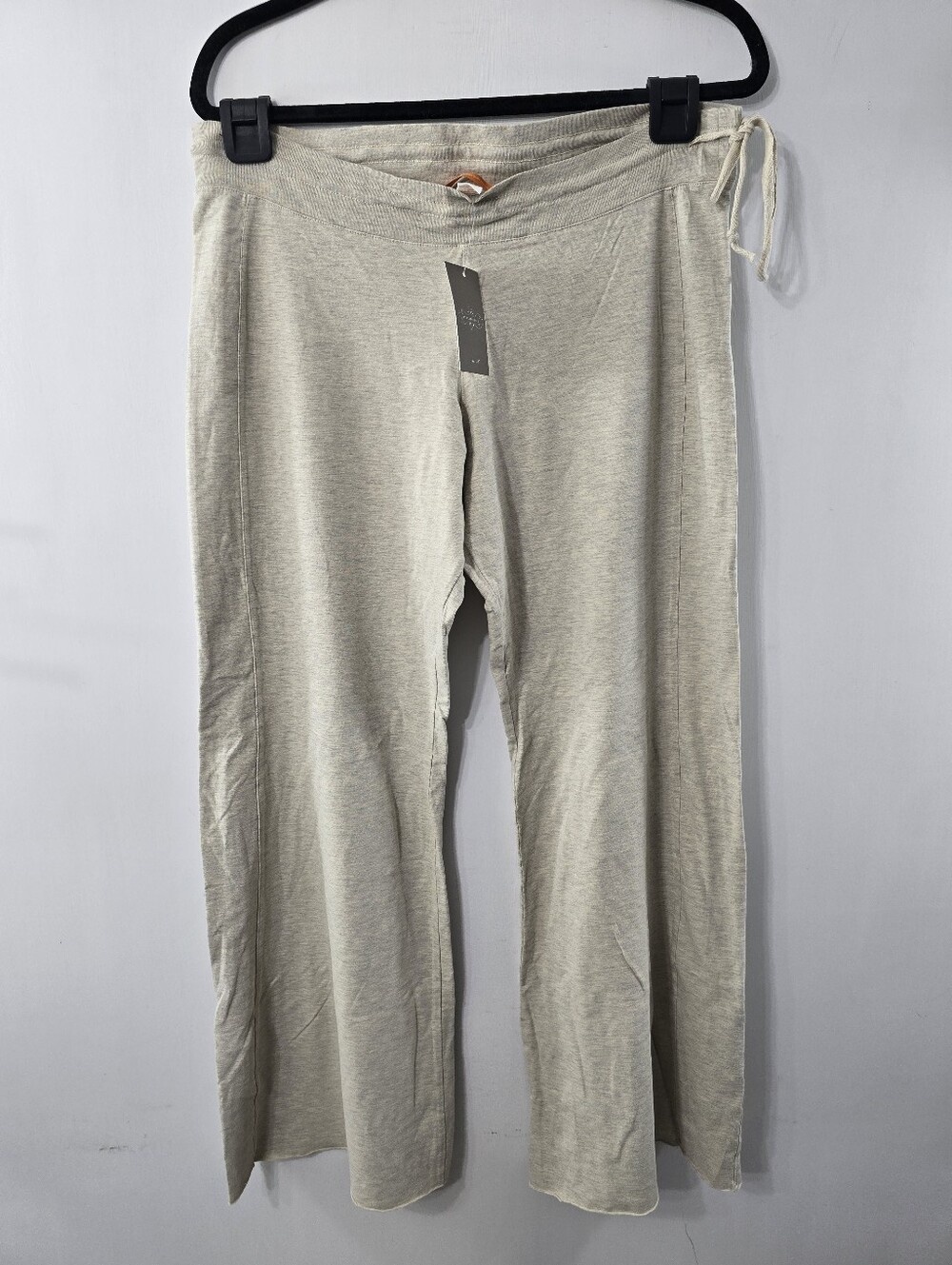 Anthropologie Saturday Sunday Side Tie Stretch Cotton Sand Sable Wide Leg Pants